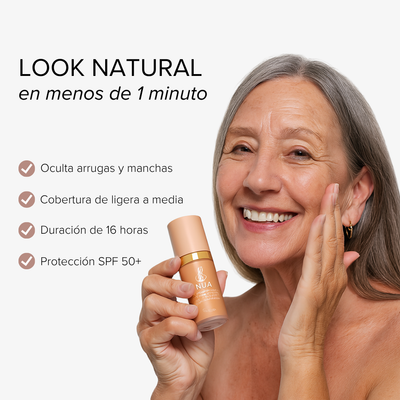 Base Biomimética 4 en 1 con Protector Solar SPF50 y Beneficios Anti Edad